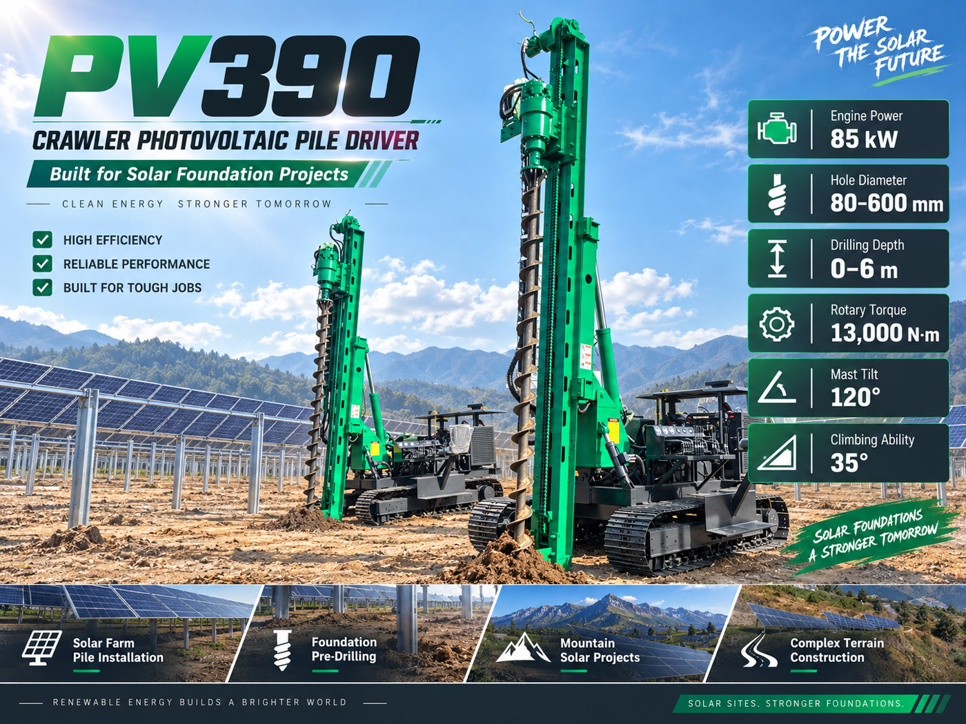 PV390 Mesin Pancang Fotovoltaik