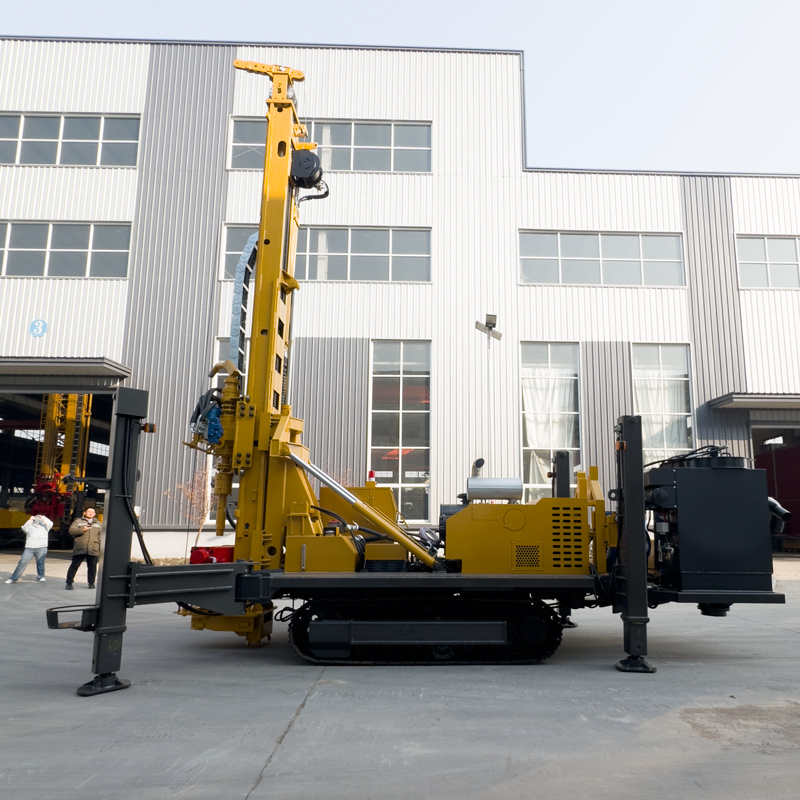 Tampilan keseluruhan rig bor reverse circulation crawler WR600RC