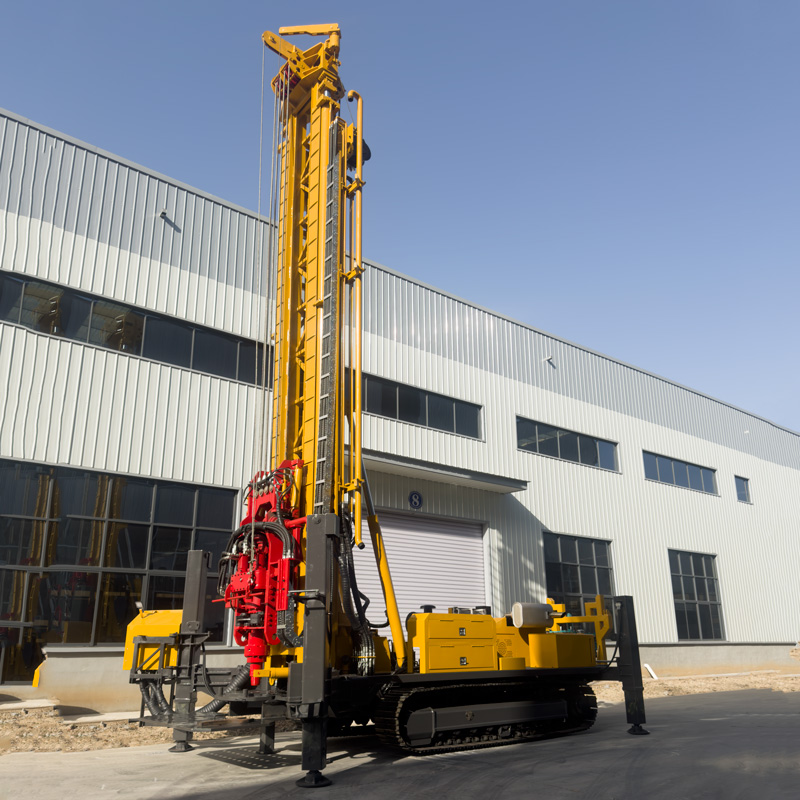 WR1500S Rig Bor Air Bertenaga Crawler dengan Menara Teleskopik