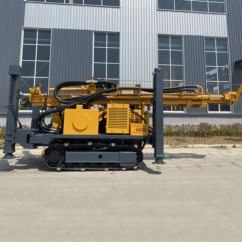 Tampilan Keseluruhan Rig Bor Air Hidraulis Penuh Beroda Crawler WR400QS