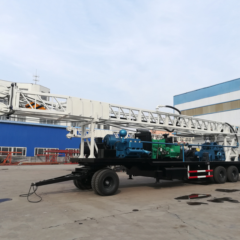 Tampilan Keseluruhan Rig Bor Sumur Putar Tipe Trailer WRTR1000