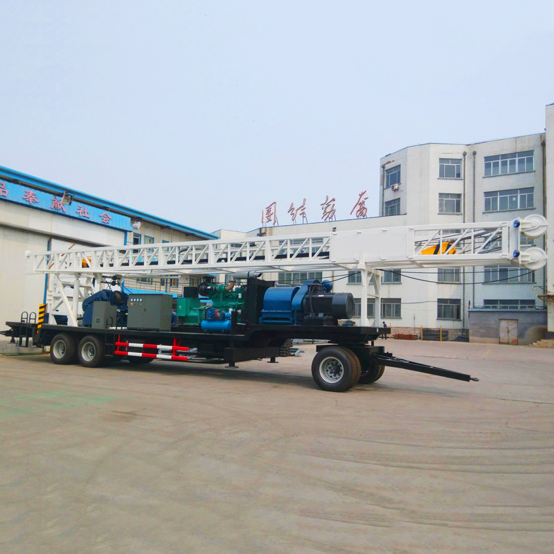 Tampilan Keseluruhan Rig Bor Sumur Putar Tipe Trailer WRTR600